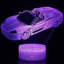 Luminária Carros em LED 3D - 16 Cores RGB com Controle Remoto