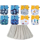 Fralda Ecológica Kit 8 Unidades + 8 absorventes