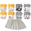 Fralda Ecológica Kit 8 Unidades + 8 absorventes