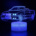 Luminária Carros em LED 3D - 16 Cores RGB com Controle Remoto