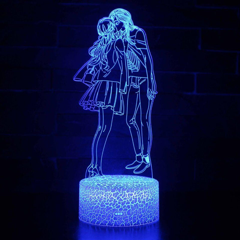 Luminária Romântica em LED 3D - 16 Cores RGB com Controle Remoto