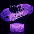 Luminária Carros em LED 3D - 16 Cores RGB com Controle Remoto