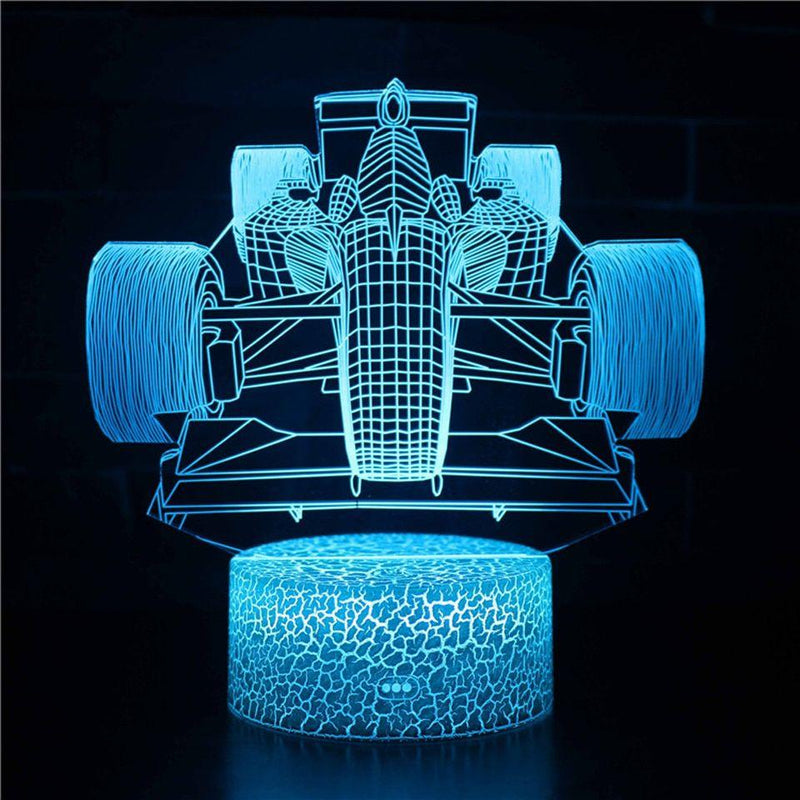 Luminária Carros em LED 3D - 16 Cores RGB com Controle Remoto